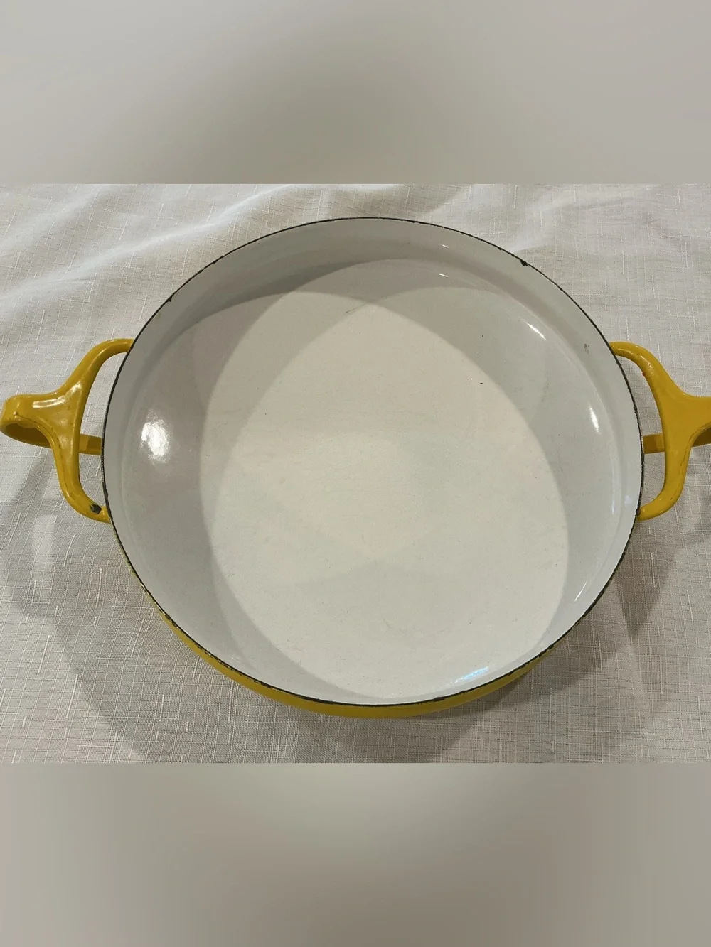 MCM Vintage Dansk Designs France Yellow Paella Pan 10 Inch